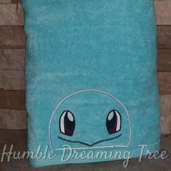 Pokemon Charmander Squirtle or Pikachu Embroidered Bath Towel Handmade NEW - Picture 4 of 4